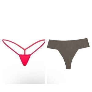Lot Of 2 SKIMS Underwear Womens 3X Thong Panties Smoothing Stretchy Soft NWT